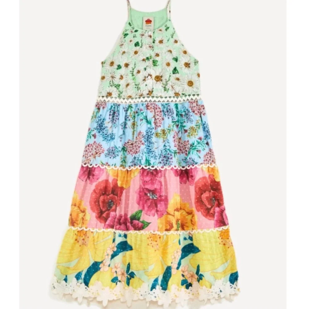 Farm Rio Mixed Floral Midi Dress - Picture 5 of 8